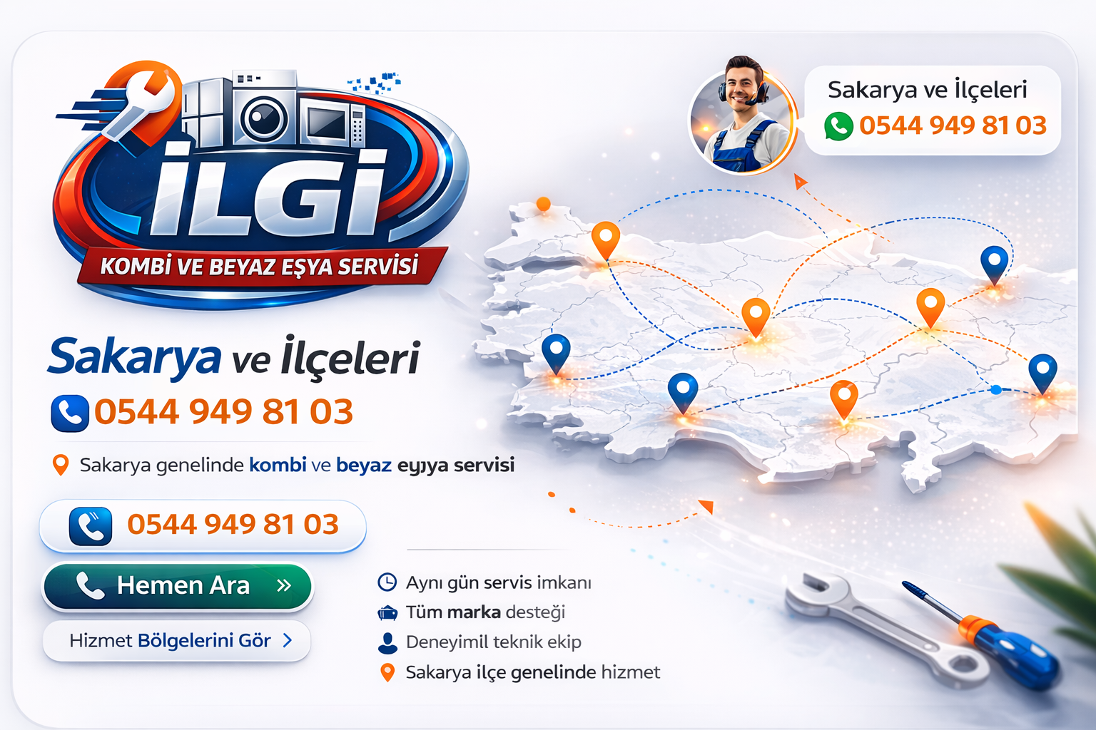 Sakarya İlgi Beyaz Eşya Teknik Servisi